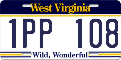 WV license plate 1PP108
