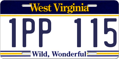 WV license plate 1PP115