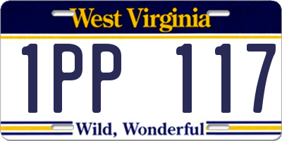 WV license plate 1PP117
