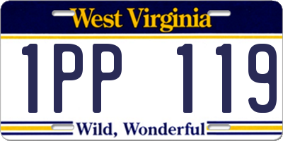 WV license plate 1PP119