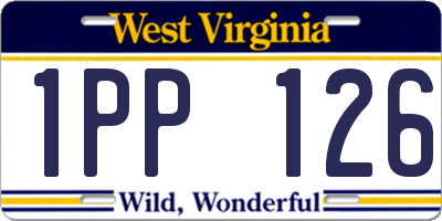 WV license plate 1PP126