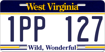 WV license plate 1PP127