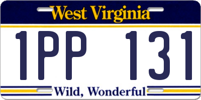 WV license plate 1PP131