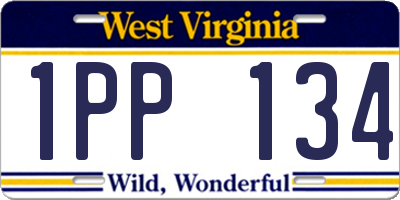 WV license plate 1PP134