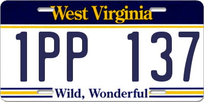 WV license plate 1PP137