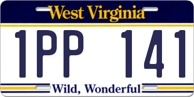 WV license plate 1PP141