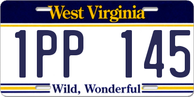 WV license plate 1PP145