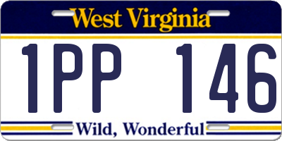 WV license plate 1PP146