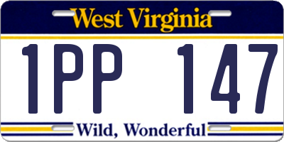 WV license plate 1PP147