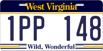 WV license plate 1PP148
