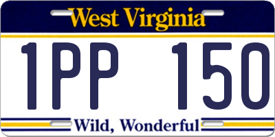 WV license plate 1PP150