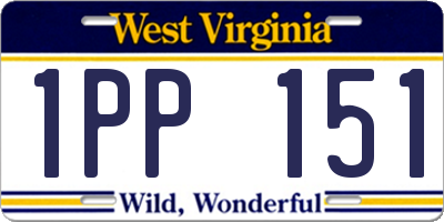 WV license plate 1PP151