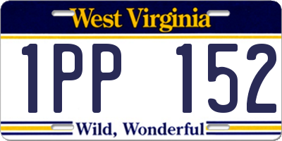 WV license plate 1PP152