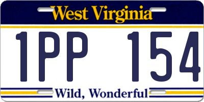 WV license plate 1PP154