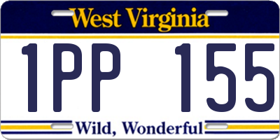 WV license plate 1PP155
