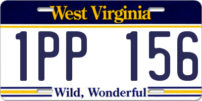 WV license plate 1PP156