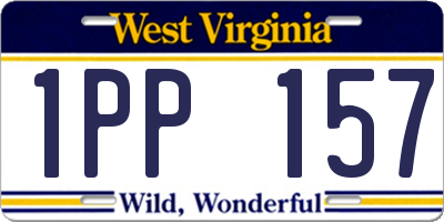 WV license plate 1PP157
