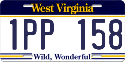 WV license plate 1PP158