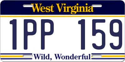 WV license plate 1PP159