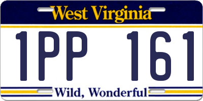WV license plate 1PP161