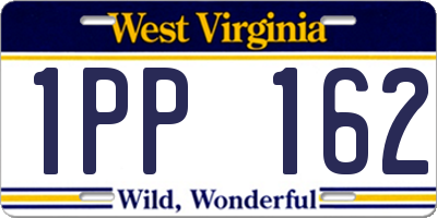 WV license plate 1PP162