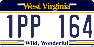 WV license plate 1PP164