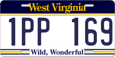 WV license plate 1PP169