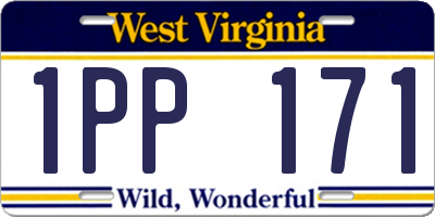 WV license plate 1PP171