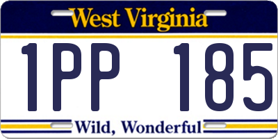 WV license plate 1PP185