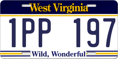 WV license plate 1PP197