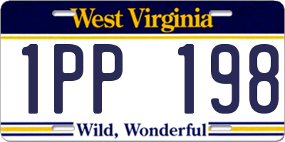 WV license plate 1PP198