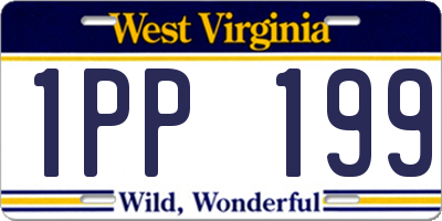 WV license plate 1PP199