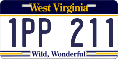 WV license plate 1PP211