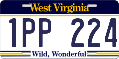 WV license plate 1PP224
