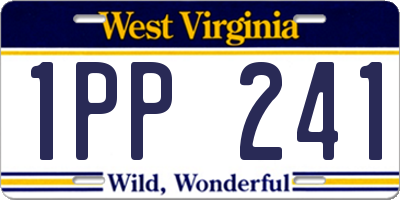 WV license plate 1PP241