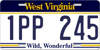 WV license plate 1PP245