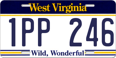 WV license plate 1PP246