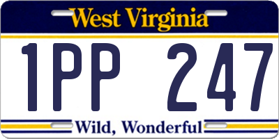 WV license plate 1PP247