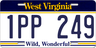 WV license plate 1PP249