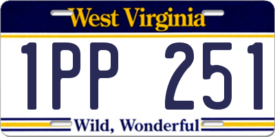 WV license plate 1PP251