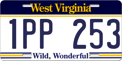 WV license plate 1PP253