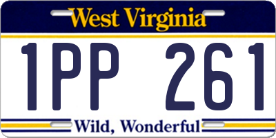 WV license plate 1PP261