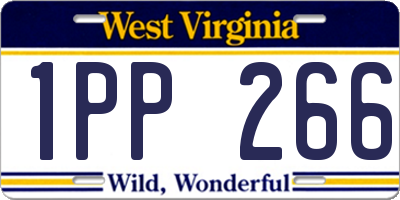 WV license plate 1PP266