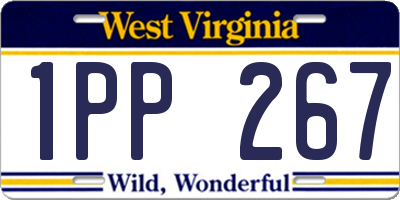 WV license plate 1PP267