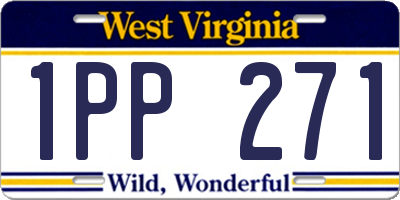 WV license plate 1PP271