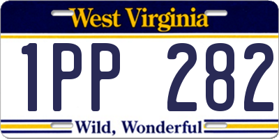 WV license plate 1PP282