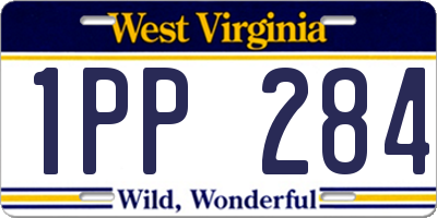 WV license plate 1PP284