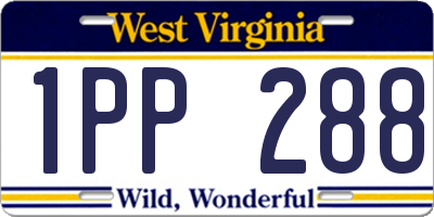 WV license plate 1PP288