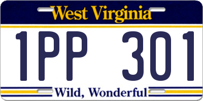 WV license plate 1PP301