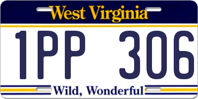 WV license plate 1PP306